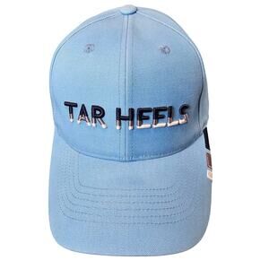 Vtg North Carolina Tar Heels Strapback Hat Cap Blue UNC Embroidered NCAA Retro